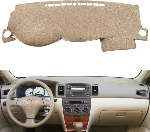 Vista 2 de Protector para salpicadero, funda para salpicadero, tapete ajustable para Toyota Corolla 2003 2004 2005 2006 2007 2008 (Beige) Z01