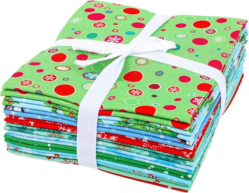 Vista 4 de Craftido -25 Options- 100% Cotton Quilting Fabric Bundles 10pcs Fat Quarters 18”x21”-Medium Weight 5.2 oz- Soft Cotton for Quilting, Sewing Project