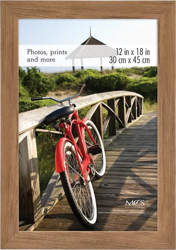 Vista 55 de MCS Marco para póster con estilo de museo, 11 x 17 pulgadas, madera de granero, vertical y horizontal, para colgar en la pared, marco grande