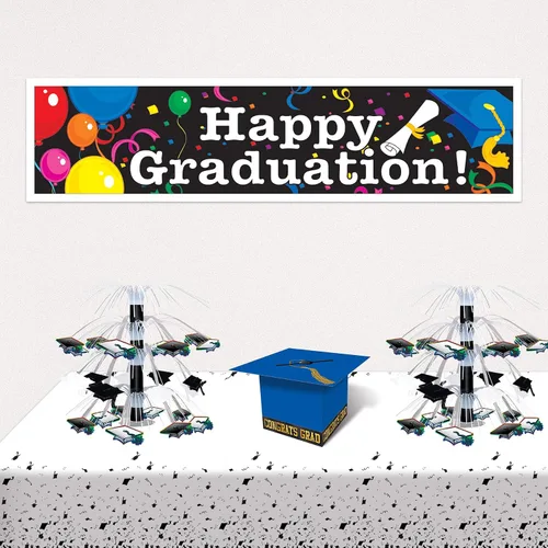 Vista 4 de Beistle Paquete de 2 pancartas de graduación, 15 pulgadas por 5 pies