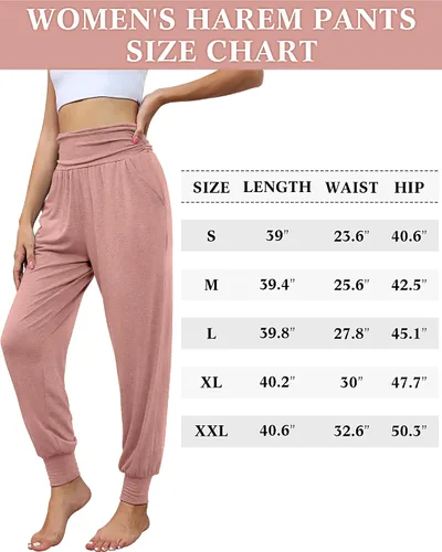 Vista 7 de Paquete de 2 pantalones deportivos de yoga para mujer, cómodos pantalones deportivos con bolsillos, casuales, holgados, cómodos, de cintura alta