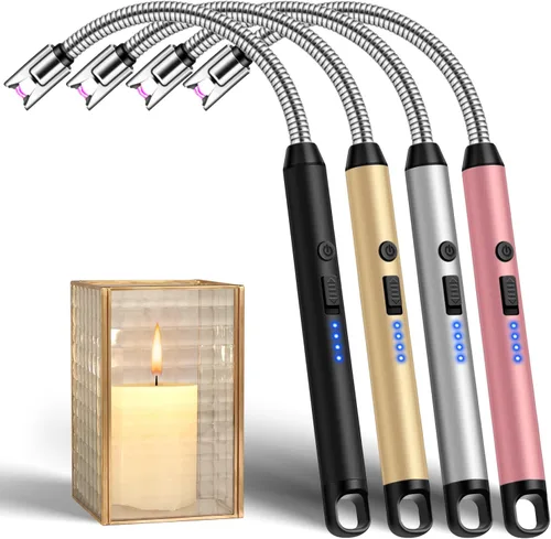 Vista 17 de LcFun - Encendedor eléctrico impermeable, doble arco a prueba de viento, recargable por USB, sin llama, plasma para campamento, senderismo