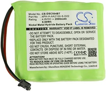 Vista 3 de Batería de repuesto compatible con DSC WTK5504 Teclado inalámbrico Panel de alarma de seguridad WS4920HE repetidor inalámbrico (2000mAh/4.8V)