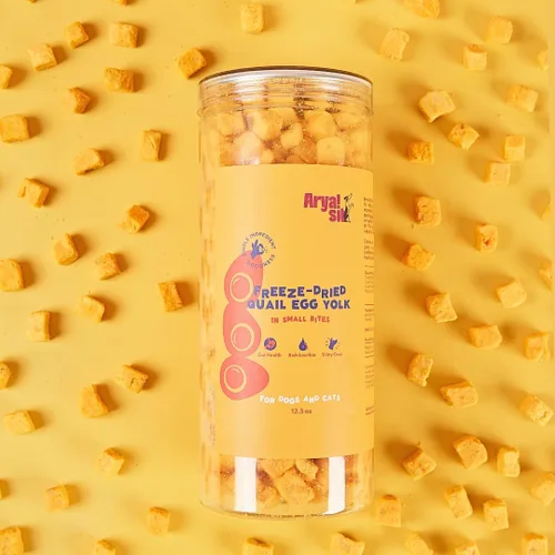 Vista 2 de Arya Sit! - Golosinas y complemento alimenticio liofilizadas de un solo ingrediente para perros (yema de huevo)