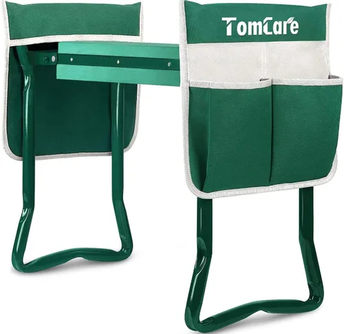 Vista 9 de TomCare Rodillero y asiento de jardín de 11.14 pulgadas más ancho, más grande, suave, con 2 bolsas de herramientas grandes, taburete de jardín
