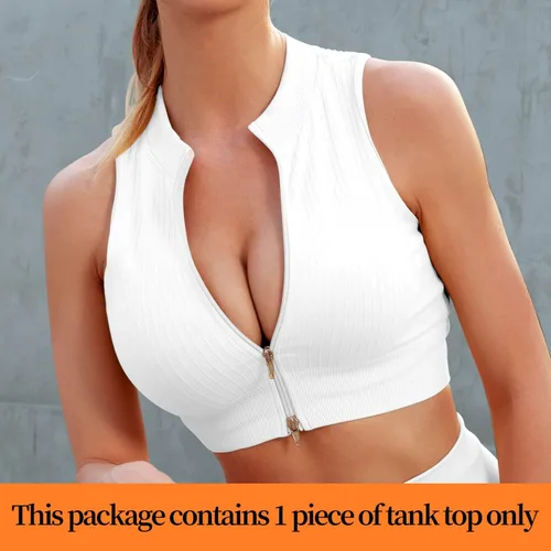 Vista 2 de SOCANA Conjuntos de entrenamiento para mujer, trajes de 2 piezas, ropa de gimnasio, yoga, camisetas cortas acanaladas, sin costuras, cintura alta