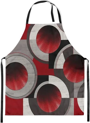 Vista 14 de Castle Fairy Delantal de cocina geométrico en espiral, moderno delantal impermeable con rayas simples para adultos (sin bolsillo), 31 x 26 pulgadas