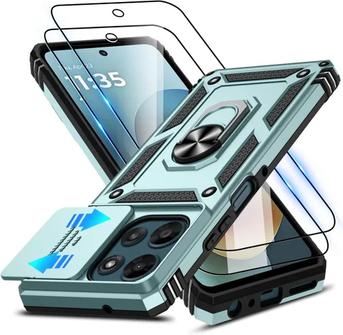 Vista 205 de ATUMP for Moto G-Play-2024 Case with Camera Lens Cover & HD Screen Protector(2 Pcs), [10FT Military Grade Drop Protection] Magnetic Ring Holder