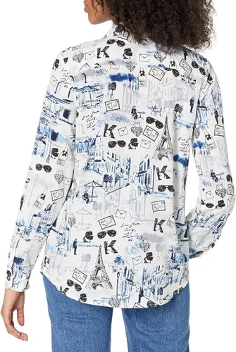 Vista 2 de Karl Lagerfeld Paris Women's Long Sleeve Whimsical Blouse