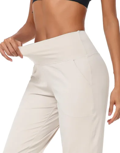 Vista 108 de Oalka - Pantalones deportivos para mujer, con cintura alta y bolsillos, para hacer deporte, yoga y entrenar