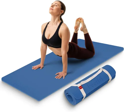 Vista 7 de Extra Thick 12mm Exercise Mat – 74"L x 26"W Inch, Non-Slip, Joint-Friendly & Cushioned Fitness Mat for Yoga, Pilates & Floor Workouts – Durable