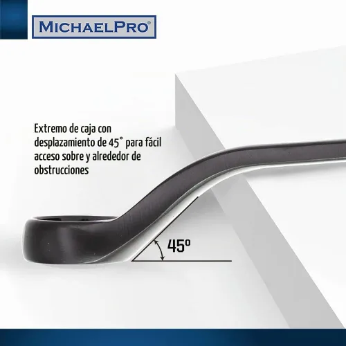 Vista 4 de MichaelPro Juego de Llaves Extractoras de Pernos de 7 Piezas, Llaves Desplazadas 45° Métricas 6-19mm, Extremo de Caja de 6 Puntos para Remoción