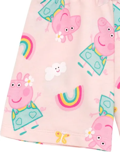 Vista 5 de Peppa Pig Mameluco sin mangas de felpa francesa para niñas pequeñas