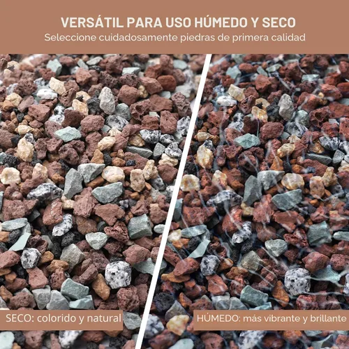 Vista 7 de NUPICK Mezcla de rocas de lava hortícola de 3 libras para plantas, grava de Mixto