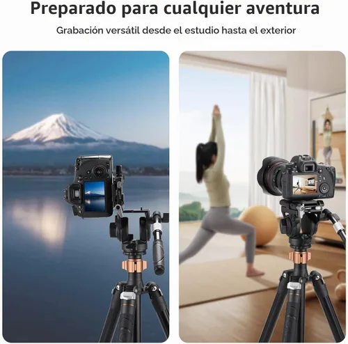 Vista 6 de Cayer Cabezal fluido de video F6 inclinación panorámica de 360°
