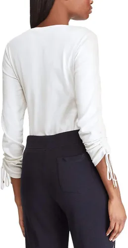 Vista 2 de Ralph Lauren Blusa Sazana sin botones para mujer, color blanco, talla L, Blanco