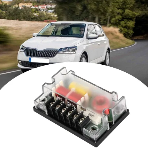 Vista 2 de Divisor de frecuencia de altavoz de coche, divisor de frecuencia de audio de 2 vías para automóvil, filtro de sonido, accesorios para automóviles