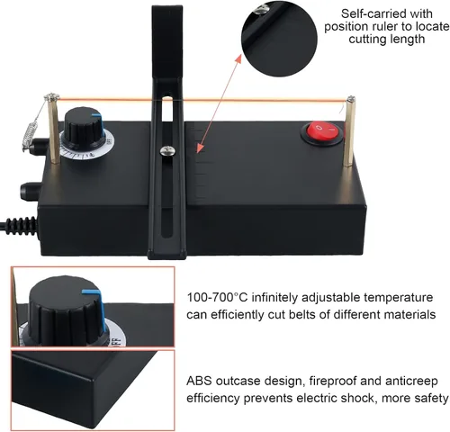 Vista 3 de Heat Cutting Tool - Electric Hot Ribbon Cutter - 0-700 Adjustable for Webbing & DIY Rope Craft -Usemaquina para cortar liston - US Plug
