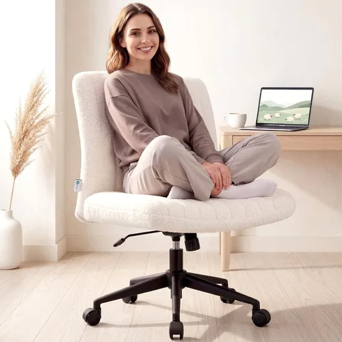 Vista 13 de NYPOT Armless and Ajustable Criss Cross Desk Chair with Wheels Negro