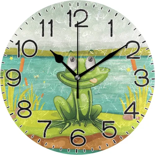 Vista 12 de ALAZA Reloj de pared de mármol marrón natural, funciona con pilas, sin tictac, silencioso, de cuarzo, analógico, rústico, rústico, reloj redondo