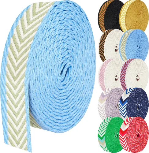 Vista 18 de 1.5 pulgadas Correa de nailon con patrón, correas de cinturón de nailon, correas para bolso, correas para mochila, cinturón de nailon
