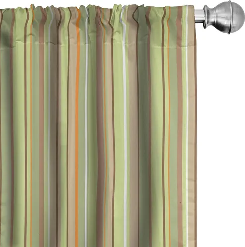 Vista 43 de Lunarable Cortinas para ventana para mascotas, divertidos personajes de gatos, estilo artístico, gatitos juguetones, animales peludos, decoración