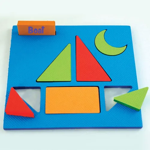 Vista 3 de Imagimake Make with Shapes - Rompecabezas de vehículos para niños a partir