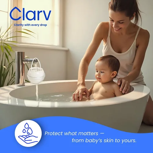 Vista 6 de Filtro de baño para grifo de bañera: dura hasta 12 meses, elimina el cloro y el fluoruro, suaviza el agua para una piel, cabello y uñas más