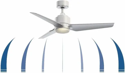 Vista 7 de Fanimation TriAire Custom 48 In Ceiling Fan, Black, Black Blades Light kit sold separately. Damp rated for indoor/outdoor use. Remote included.