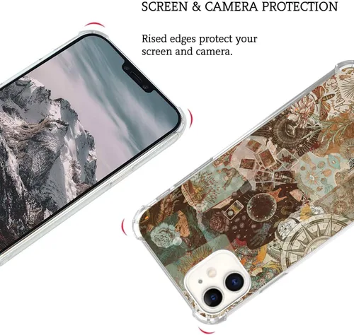 Vista 5 de Funda para iPhone 13 Pro con collage de estrellas celestiales, sol, luna y estrella, estética, espacio espacial, estrella, para niñas, mujeres