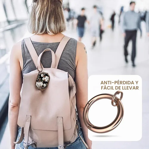 Vista 7 de Funda para AirPods Pro 2/1 con bloqueo de seguridad, compatible con Magsafe Negro + Blanco