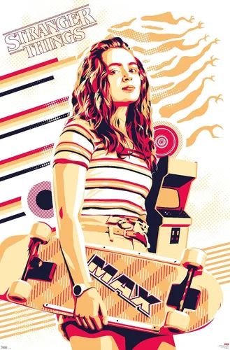 Vista 19 de Trends International Netflix Stranger Things: Season 3 - Póster de pared máximo, 14.725 x 22.375 pulgadas, versión enmarcada de madera de granero