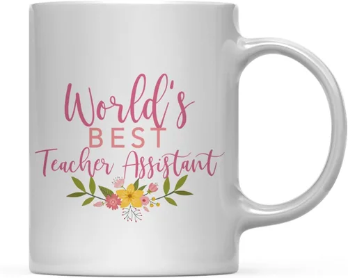 Vista 41 de Andaz Press Taza de café de 11 oz, regalo de broma de la mejor abbuela del mundo, diseño floral, paquete de 1