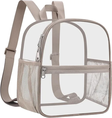 Vista 16 de Mochila deportiva transparente para eventos en estadios de 12 x 12 x 6 pulgadas, pequeña para ventiladores, conciertos, playa, trabajo, viajes