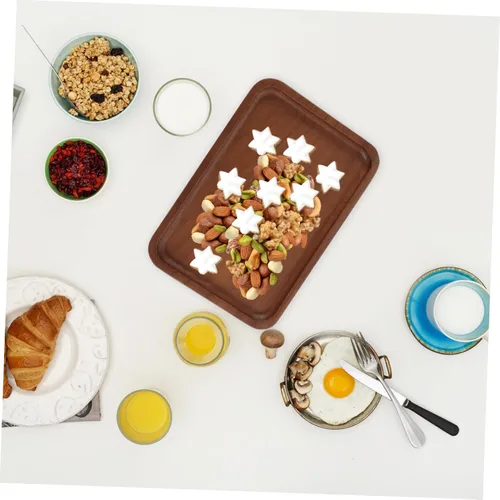 Vista 3 de Cabilock Bandeja de esponja para fregadero, bandejas de desayuno para cama, tabla de servir de madera, bandejas para comida, jabonera de bambú