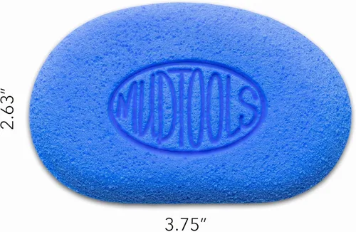 Vista 2 de Mudtools Blue Workhorse Mudsponge – Esponja de cerámica multiusos para arcilla, cerámica y torno de alfarero Comprimida, duradera, perfecta