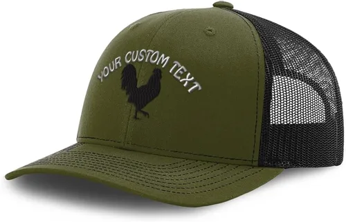 Vista 8 de Gorra de béisbol personalizada Gallo Sombra Gallo Silueta Bordado Malla Poliéster Embroidered Men & Women rooster trucker hat