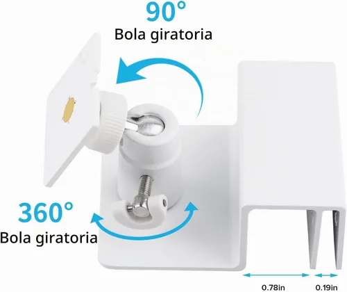 Vista 3 de Soporte de canalón para panel solar, soporte de montaje ajustable de aleación de aluminio resistente a la intemperie, ángulo perfecto para obtener
