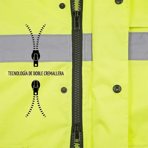 Vista 5 de Jorestech - chamarra ligera para la lluvia, impermeable, ANSI/ISEA 107-2015, clase 3, nivel 2, Amarillo, Extra grande
