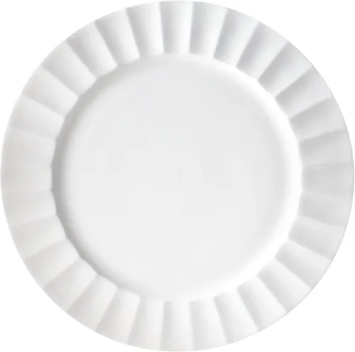 Vista 7 de Everyday White by Fitz and Floyd Nevaeh - Juego de vajilla acanalada de 16 piezas, servicio para 4 personas