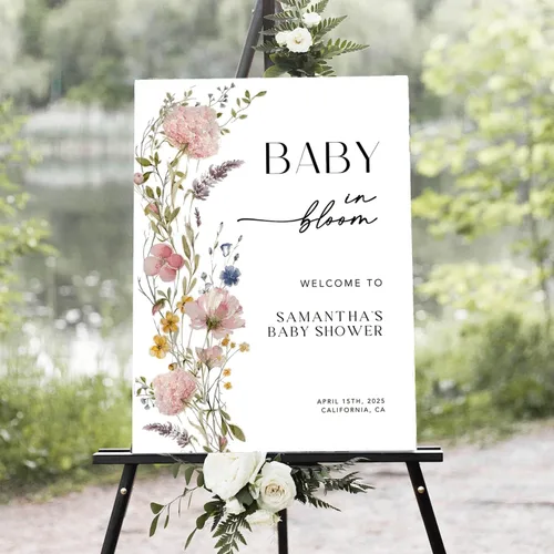 Vista 23 de Letrero personalizado para baby shower, letrero de bienvenida con soporte, letrero de bienvenida de niño azul, nombre y fecha personalizados