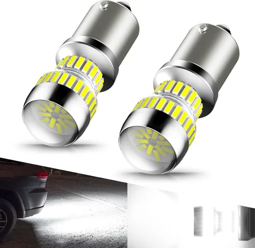 Vista 15 de Auxito Focos LED 3157 mejorados, rojo, 500% más brillantes, 3056, 3156, 3057, 4157, chip 102-SMD, proyector para luces de freno, freno trasero, Rojo