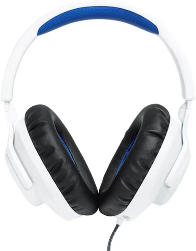 Vista 2 de JBL Quantum 100P Console - Auriculares de juegos para Playstation (blanco), blancoazul, mediano