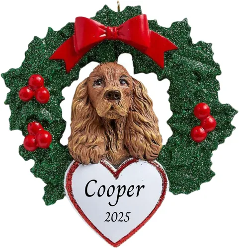 Vista 27 de Adornos personalizados para árbol de Navidad 2025 para mascotas, Chihuahua con corona, recuerdo para los amantes de los perros de los cachorros