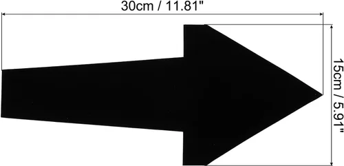 Vista 2 de PATIKIL Adhesivo de flecha de 12 x 6 pulgadas, 24 piezas de PVC removibles autoadhesivas impermeables para piso, letrero de flecha para Negro