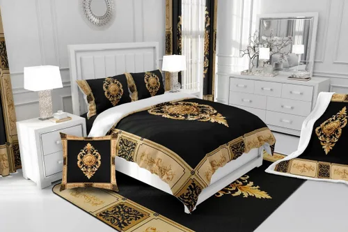 Vista 7 de jejeloiu Juego de ropa de cama floral Vinatge de tamaño individual para niños y niñas, juego de edredón tradicional para niños, edredón retro