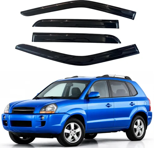 Vista 340 de Visera de ventana IG para Ford Focus Sedán y Hatchback 2012-2018, Protector de ventana lateral para lluvia y viento estilo Mugen, extra duradero