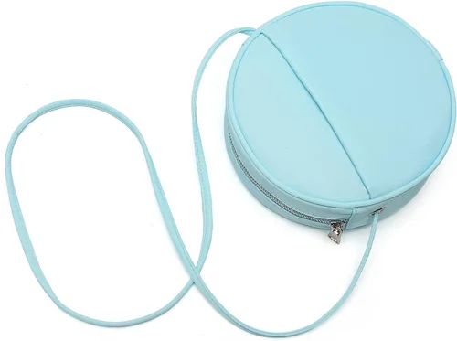 Vista 11 de Bolso circular para mujer, bolso cruzado redondo con cremallera Verde militar/nailon