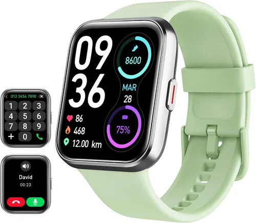 Vista 11 de Tensky Reloj inteligente para hombres/mujeres, Android, iPhone/Samsung, Alexa integrado, pantalla táctil de 1.8 pulgadas, rastreador de actividad