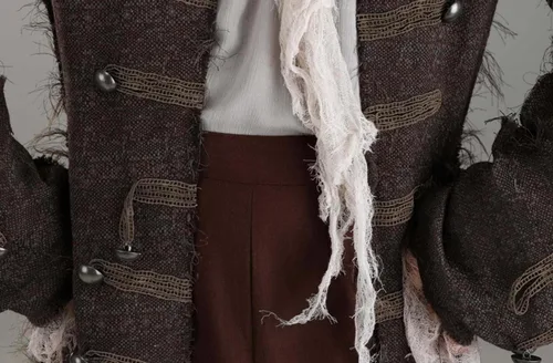 Vista 6 de Disfraz de bruja para adultos, disfraz de Billy Butcherson, traje de Halloween zombi, chaqueta de mezclilla, camisa y pantalones, conjunto completo
